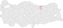 Giresun Turkey Provinces locator